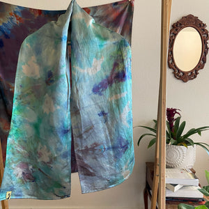 Autumn Elegance Custom Eco-Scarf: Limited-Edition Gold Base Eco-Silk