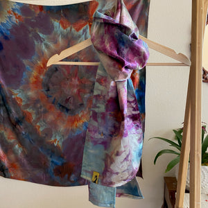 Autumn Elegance Custom Eco-Scarf: Limited-Edition Gold Base Eco-Silk