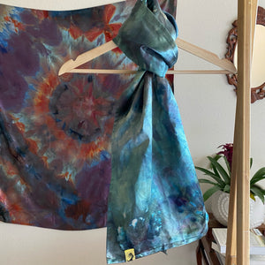 Autumn Elegance Custom Eco-Scarf: Limited-Edition Gold Base Eco-Silk