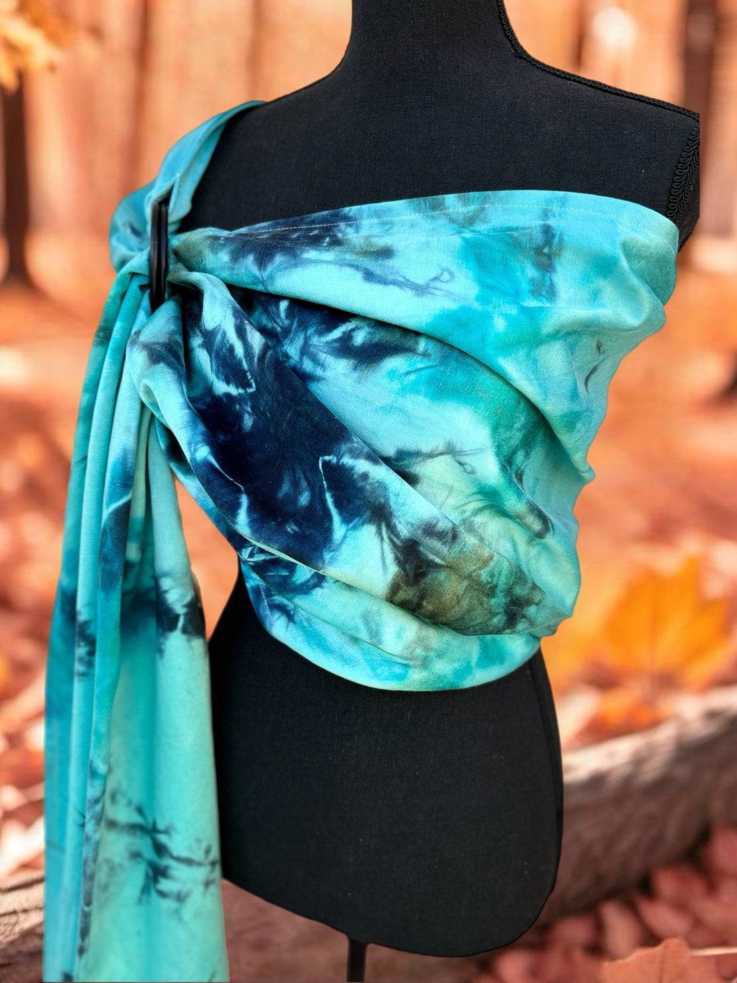 Teal Diamond, Standard Size, Gold Label Eco~Silk Ring Sling, Isn't She Lovely Collection, G2S