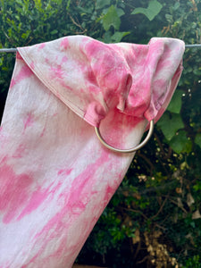 Pink Plumeria, Long Length, Platinum Label Eco~Silk Ring Sling, Spring Tide Collection, PLL3
