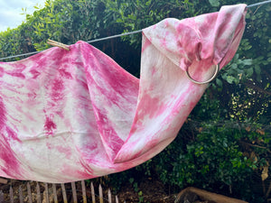 Pink Plumeria, Long Length, Platinum Label Eco~Silk Ring Sling, Spring Tide Collection, PLL3