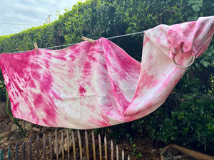 Pink Plumeria, Long Length, Platinum Label Eco~Silk Ring Sling, Spring Tide Collection, PLL3