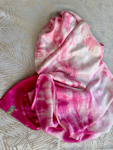 Pink Plumeria, Long Length, Platinum Label Eco~Silk Ring Sling, Spring Tide Collection, PLL3