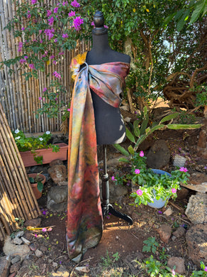 Garden Sunrise, Long Length, Platinum Label Eco~Silk Ring Sling, Koa Moon Collection, PLL1