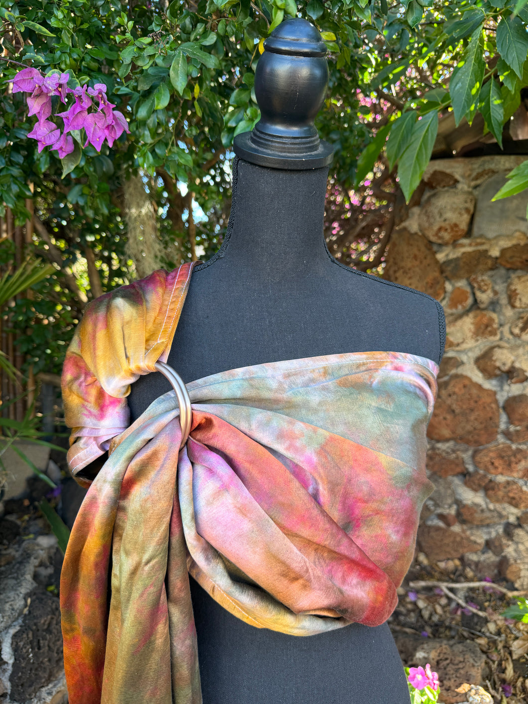 Pua 'Ula Glow, Long Length, Platinum Label Eco~Silk Ring Sling, Koa Moon Collection, PS2