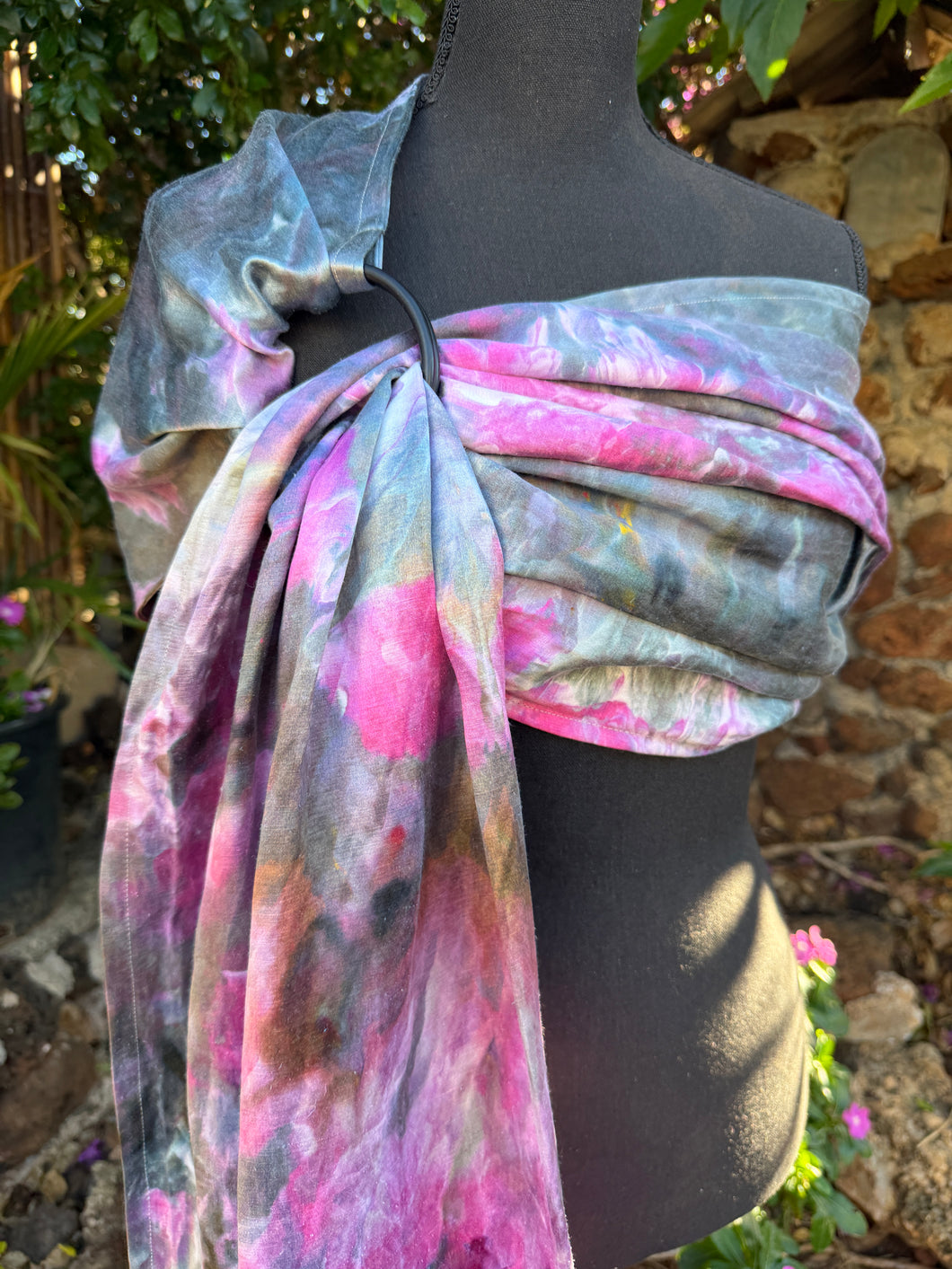 Night Bloom, Long Length, Platinum Label Eco~Silk Ring Sling, Seashells & Rainbows Collection, PLL6