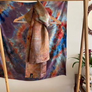 Autumn Elegance Custom Eco-Scarf: Limited-Edition Gold Base Eco-Silk