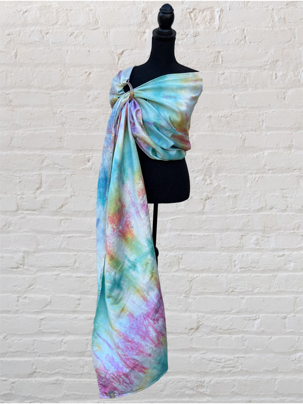 Ocean Treasures, Long Length, Platinum Label Eco~Silk Ring Sling, Seashells & Rainbows Collection, PLL1