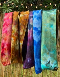 Autumn Elegance Custom Eco-Scarf: Limited-Edition Gold Base Eco-Silk